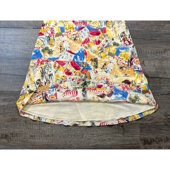 Liz Claiborne Petite, Parisian Market Skirt, 100% Cotton,100% Linen Shell 8P VTG - Picture 2 of 9